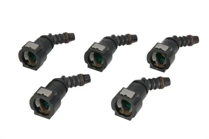 Cuplaj furtun combustibil (unghi, 45  , diametru: 9,89mm, ID 8; 8mm x 10mm, pret pentru 5 buc.)