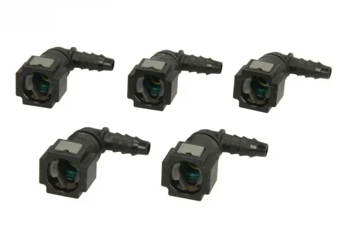 Cuplaj furtun combustibil (unghi, diametru: 7,89mm, ID 6; 6mm x 8mm, pret pentru 5 buc.)