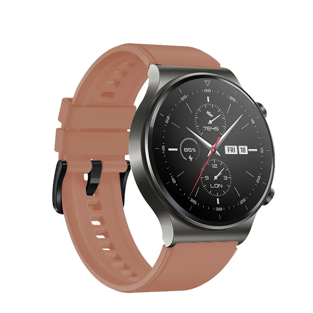 Curea din silicon compatibila cu Huawei Watch GT 2/3/4/2 Pro/3 Pro/4 Pro 46mm, Burgundy
