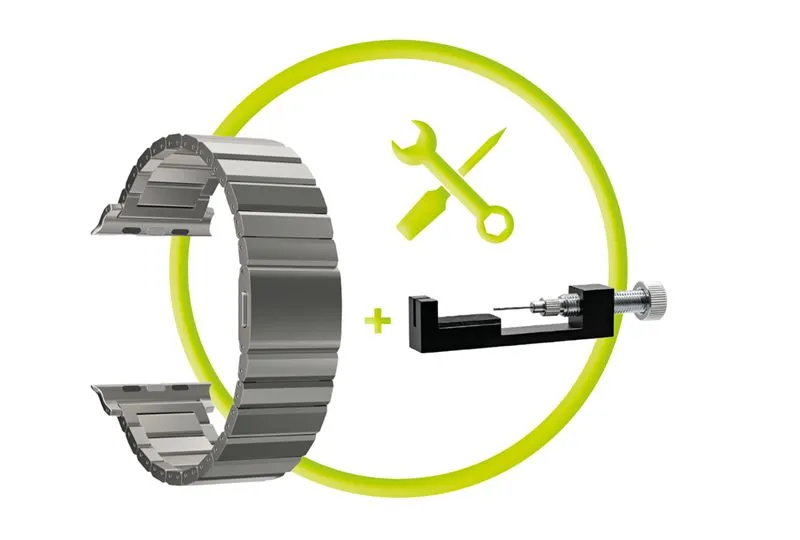 Curea din titan Mobile Origin Titanium Band Modena compatibila cu Apple Watch Ultra 49mm, Silver