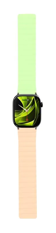Curea magnetica Mobile Origin II compatibila cu Apple Watch 49 / 46 / 45 / 44 / 42 mm, Pink / Light Green