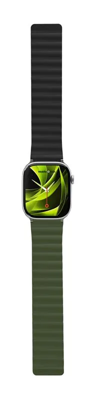 Curea magnetica Mobile Origin II compatibila cu Apple Watch 49 / 46 / 45 / 44 / 42 mm, Verde / Negru