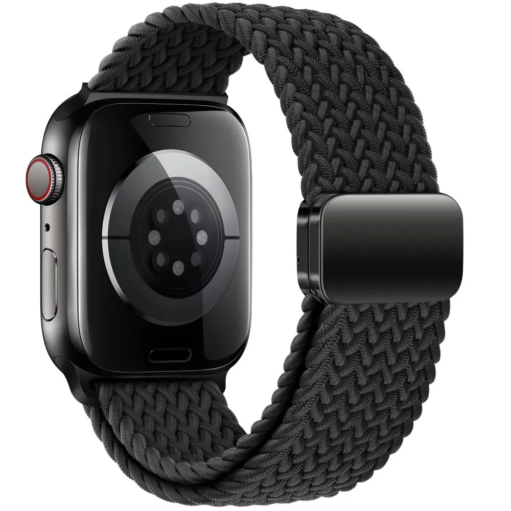 Curea material textil Tech-Protect NylonMag compatibila cu Apple Watch 4/5/6/7/8/9/SE/Ultra1/2 42/44/45/49mm Black