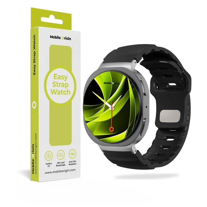Curea Mobile Origin Easy Strap compatibila cu Samsung Galaxy Watch 8 40/44/46mm, Negru