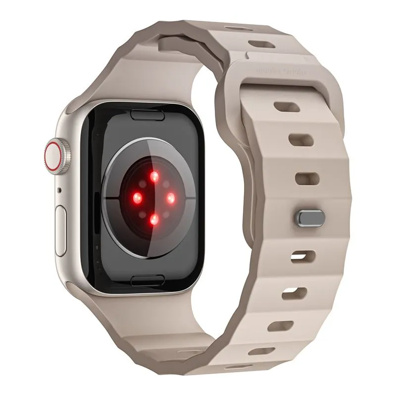 Curea Mobile Origin Strap III compatibila cu Apple Watch 4/5/6/7/8/9/SE/Ultra1/2 42/44/45/49mm, Beige