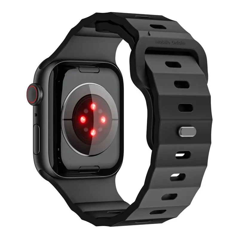 Curea Mobile Origin Strap III compatibila cu Apple Watch 4/5/6/7/8/9/SE/Ultra1/2 42/44/45/49mm, Black