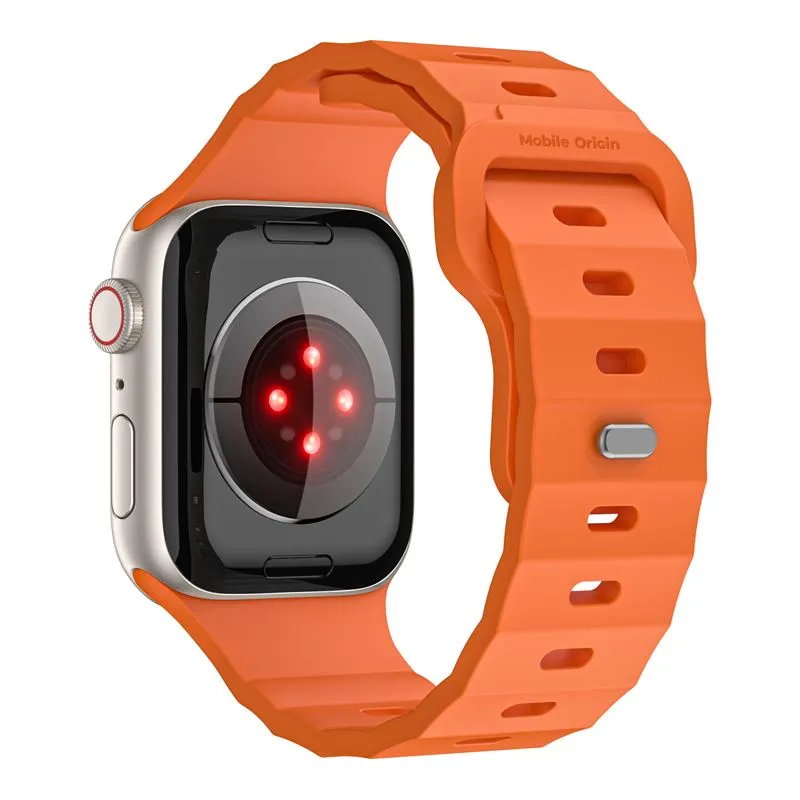 Curea Mobile Origin Strap III compatibila cu Apple Watch 4/5/6/7/8/9/SE/Ultra1/2 42/44/45/49mm, Orange