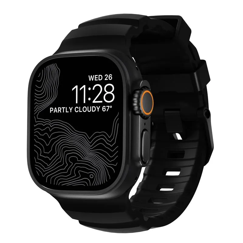 Curea Nomad Rocky Point compatibila cu Apple Watch 46/49mm, Black