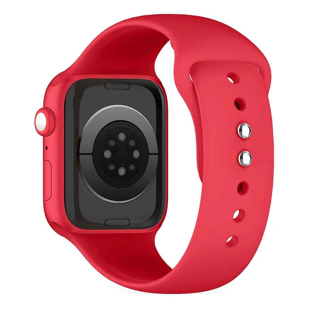 Curea silicon Tech-Protect Silicone compatibila cu Apple Watch 4/5/6/7/8/9/10/SE/Ultra1/2 42/44/45/46/49mm Red