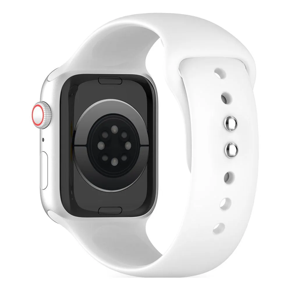 Curea silicon Tech-Protect Silicone compatibila cu Apple Watch 4/5/6/7/8/9/SE 38/40/41mm White