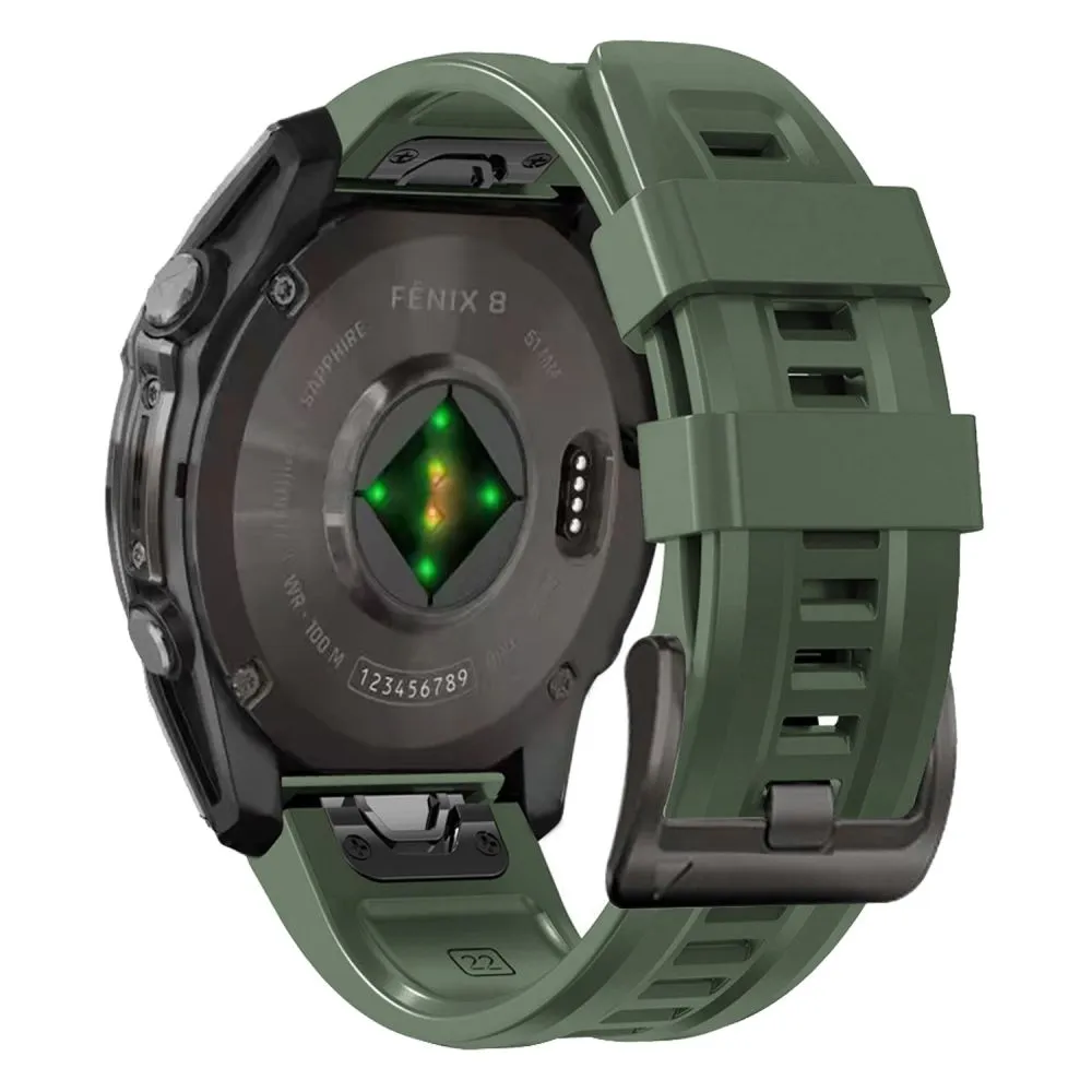 Curea silicon Tech-Protect Silicone compatibila cu Garmin Fenix 5S/5S Plus/6S/6S Pro/7S/8 43mm Green
