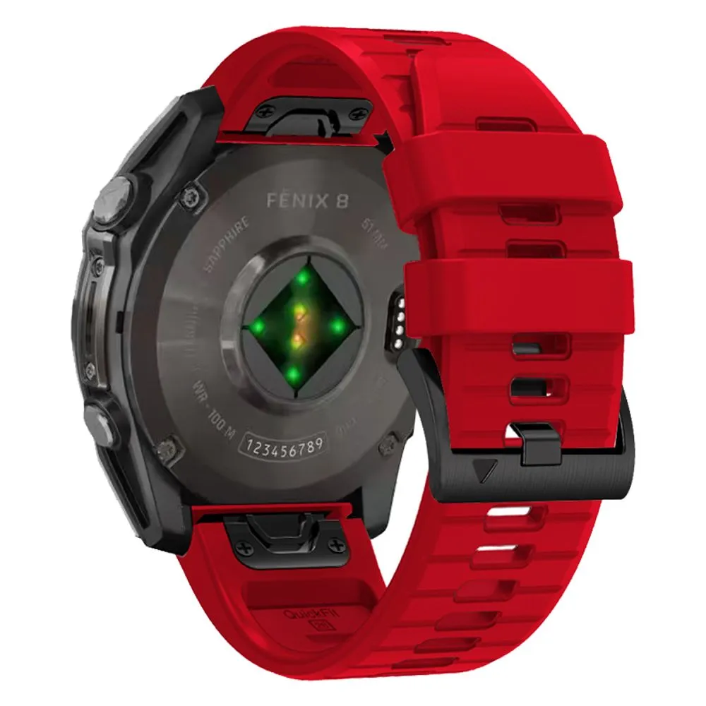 Curea silicon Tech-Protect Silicone Line compatibila cu Garmin Fenix 5X/5X Plus/6X/6X Pro/7X/8 51mm Red