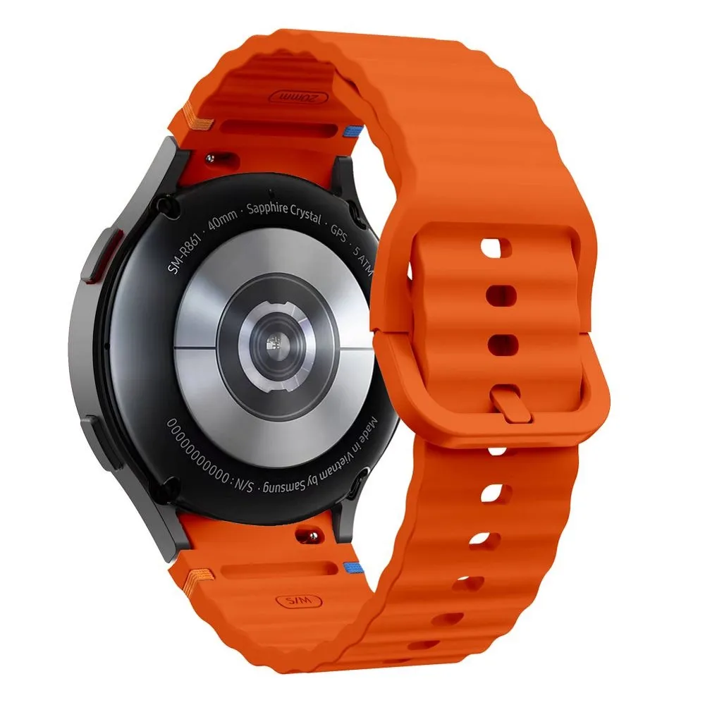 Curea silicon Tech-Protect Silicone Sport compatibila cu Samsung Galaxy Watch 4/5/6/7/FE 40mm Orange