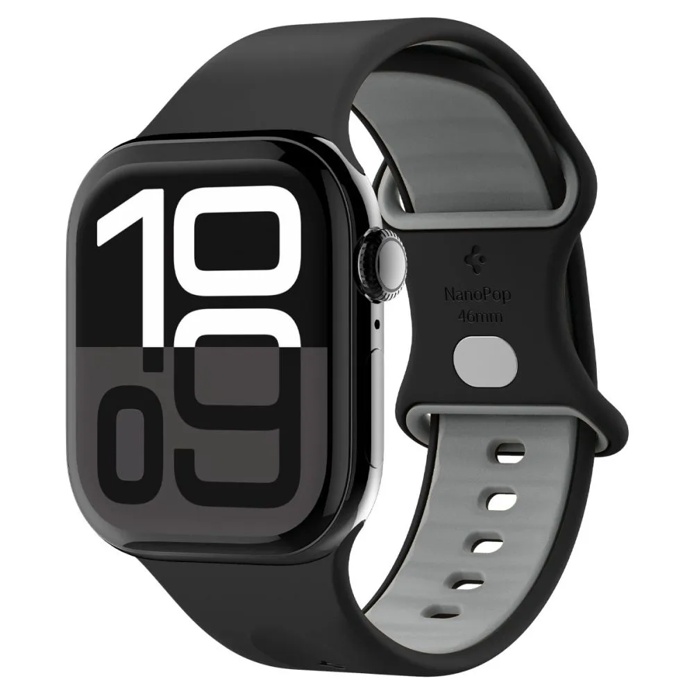 Curea Spigen Nano Pop compatibila cu Apple Watch 6/7/8/9/10/SE/Ultra 1/2, 44/45/46/49mm, Black Sesame