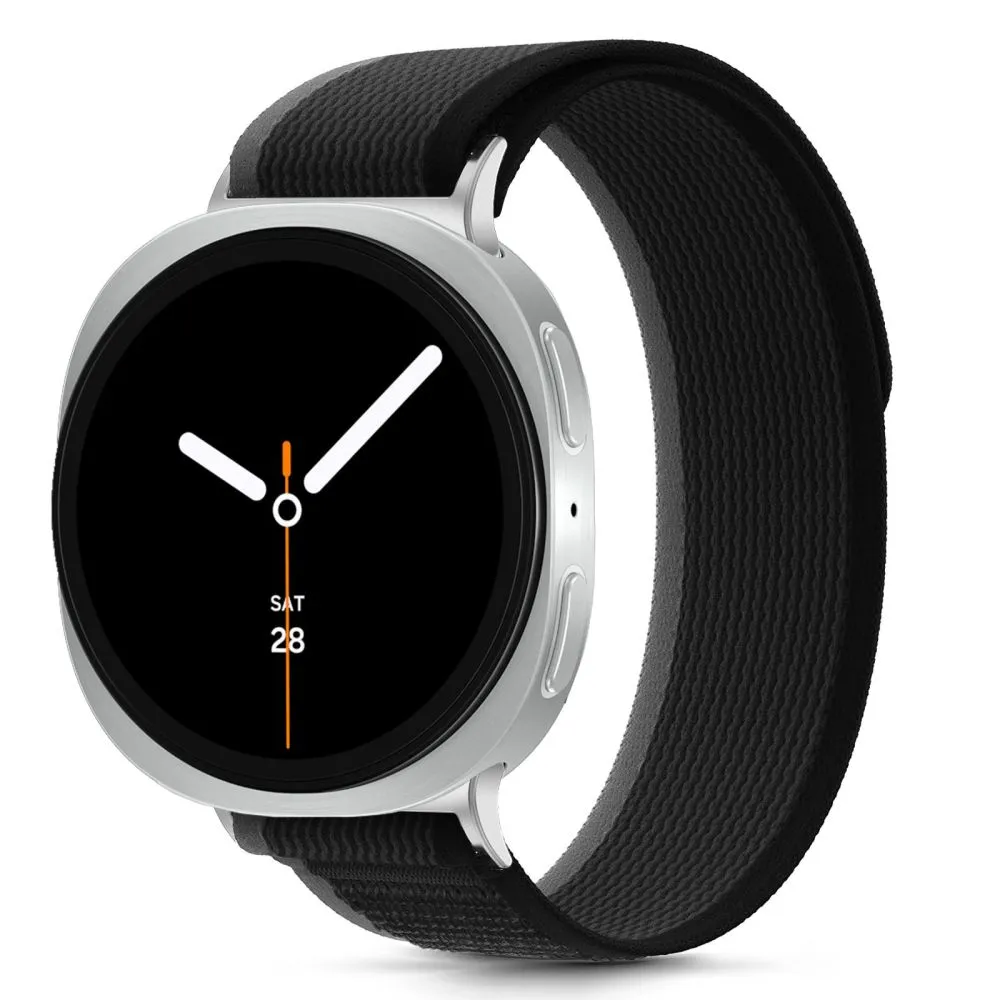 Curea TECH-PROTECT Nylon Stripe compatibila cu Samsung Galaxy Watch 8 40/44/46mm, Black/Orange