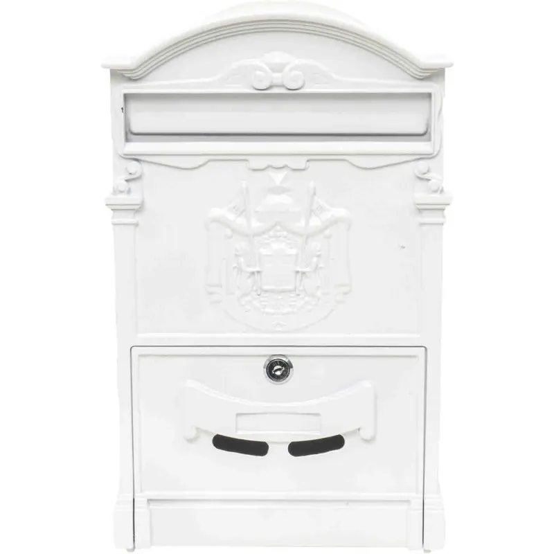 Cutie Postala pentru Exterior, Alba, Metal, 41 x 26 x 9 cm