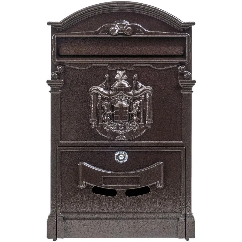 Cutie Postala pentru Exterior, Maro, Metal, 41 x 26 x 9 cm