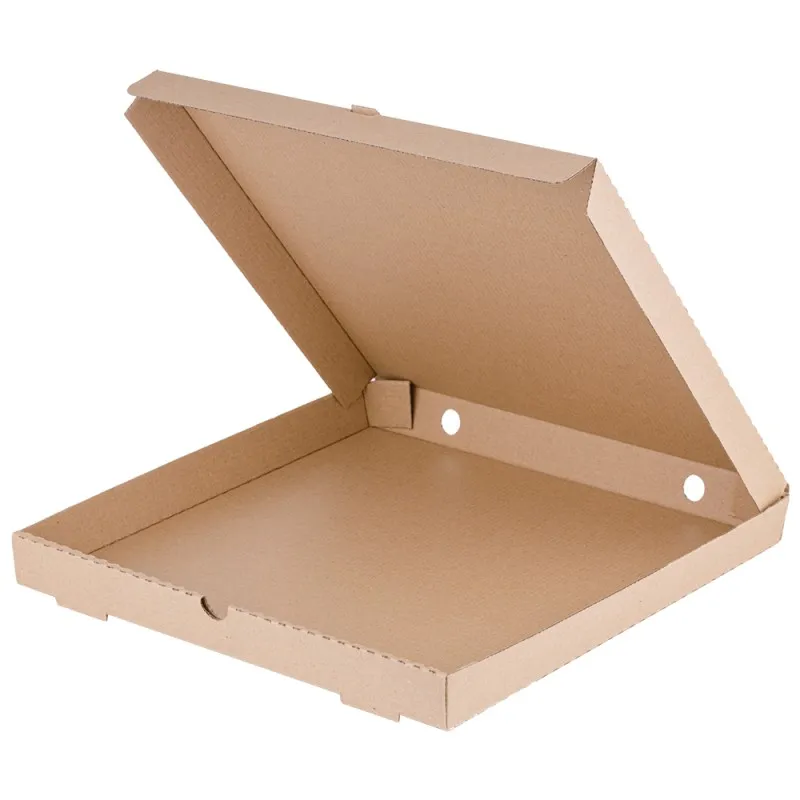 Cutii Pizza Carton Kraft 32 x 32 x 3.5 cm, 100 Bucati
