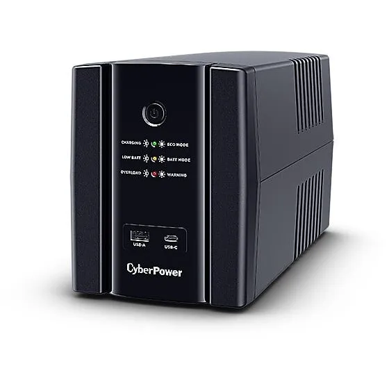 Cyber&nbsp;Power UPS CyberPower UT1500EG-FR, Line-Interactive, 1.5 kVA 900 W, 4 iesiri AC, Tower Negru
