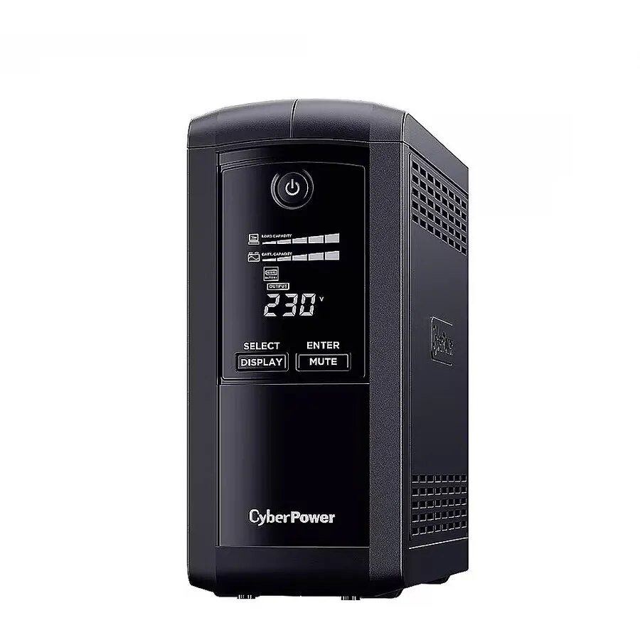 Cyber&nbsp;Power UPS CyberPower VP1000ELCD-FR, Line-Interactive, 1 kVA 550 W, 4 iesiri AC, Tower Negru