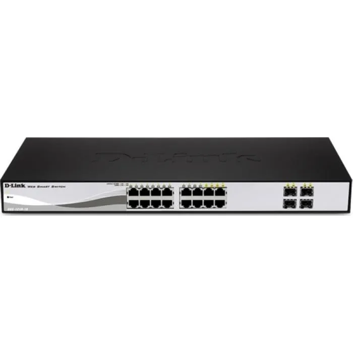 D-Link D-Link, Smart Switch 16 porturi 10/100/1000 Gigabit, 4 SFP, Smart, Switching capacity 40Gbps
