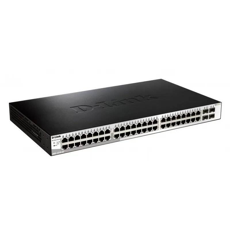 D-Link D-Link Smart Switch 52 porturi 10/100/1000 Gigabit cu 4 Combo 1000BaseT/SFP