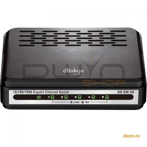 D-Link D-Link, Switch Desktop 5 porturi 10/100/1000, plastic, D-LinkGO