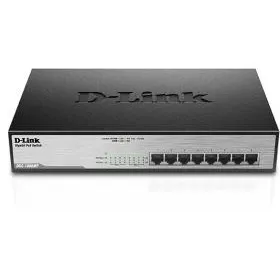 D-Link Switch D-Link DGS-1008MP, 8 porturi Gigabit, 8 porturi PoE 802.3af, PoE Budget 140W, Capacity 16Gbps, dektop, metal, negru