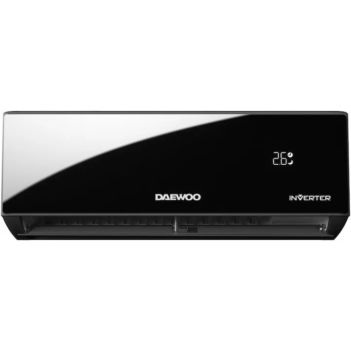 Daewoo Aparat de aer conditionat Daewoo DAC-12PROBK, 12000 BTU, WI-FI PRO BK, Clasa A++/A+++, Kit de instalare inclus (3m), Gentle Cool Wind, filtre cu ioni de argint, functie iFeel, Negru