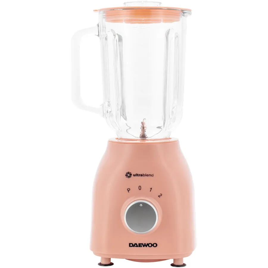 Daewoo Blender Daewoo DB100, 500 W, bol gradat de sticla, capacitate bol 1.5l , functie PULSE, 2 trepte de viteza, 6 lame, zdrobire gheata, Crem