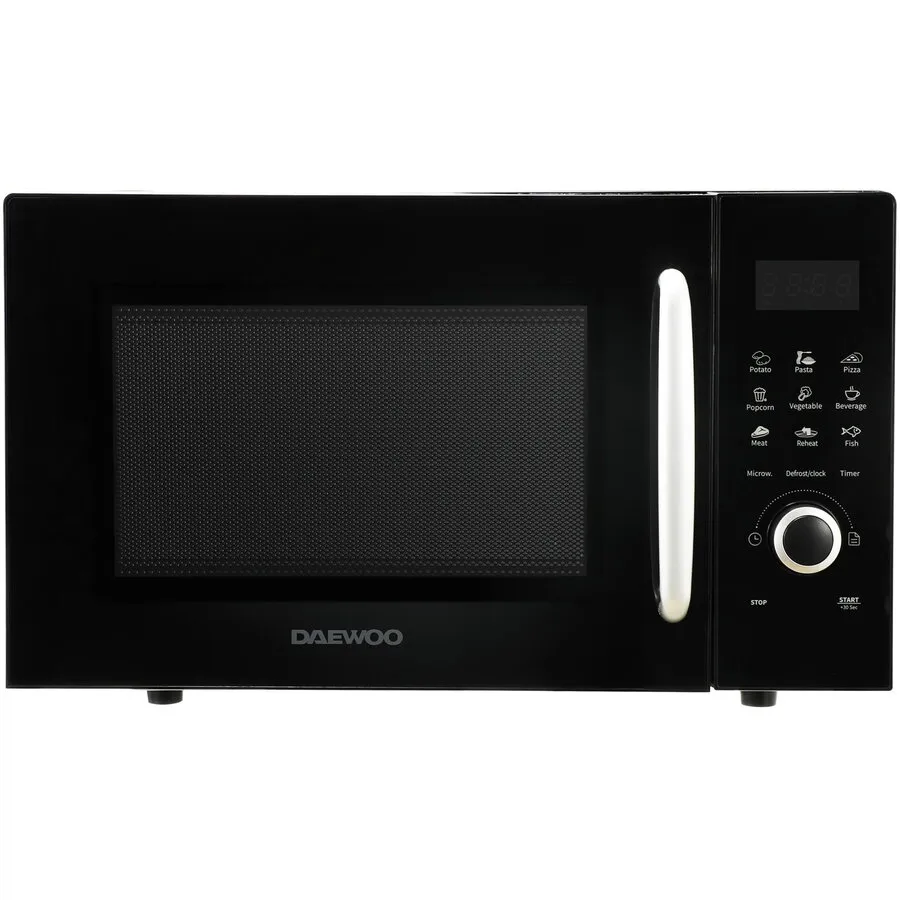 Daewoo Cuptor cu microunde Daewoo KOR-91RBK-2, 23 l, 800 W, Control digital, Display LED, Negru