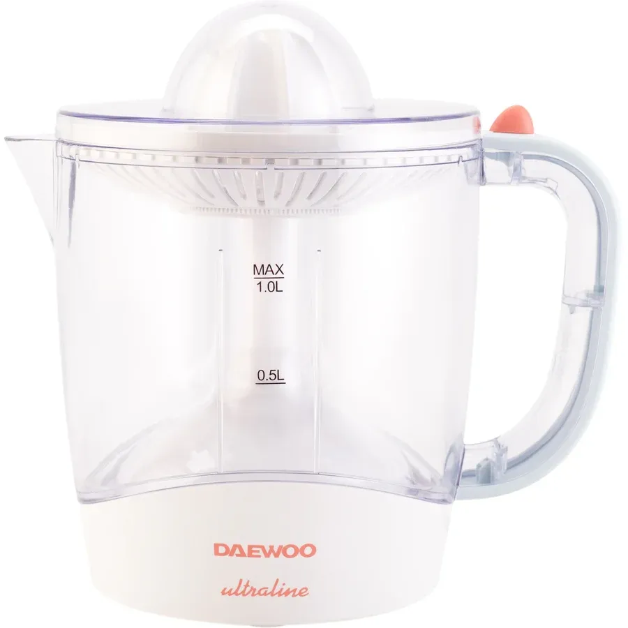 Daewoo Storcator de citrice Daewoo UltraLine, 40 W, capacitate 1 litru, 2 conuri stoarcere, 2 filtre ajustabile, Alb