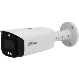 Dahua Camera de supraveghere exterior Dahua IPC-HFW3849T1-AS-PV-0280B-S5 bullet 8 MP, 2.8 mm, lumina alba/IR 30 m, microfon dublu, slot card, PoE