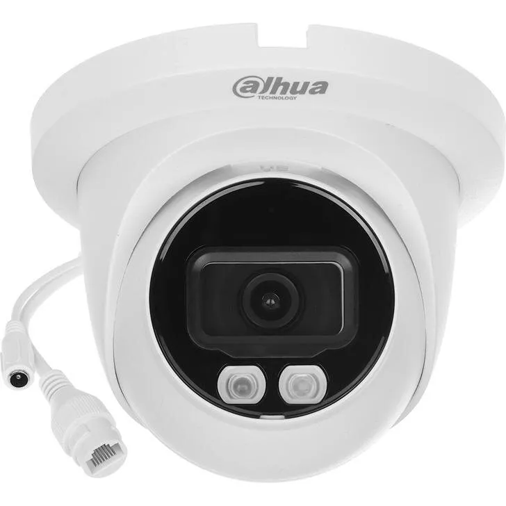 Dahua Camera de supraveghere IP Dome Dahua Full Color WizSense IPC-HDW2249TM-S-IL, iluminare duala, 2 MP, lumina alba/IR 30 m, 2.8 mm, slot card, microfon, PoE