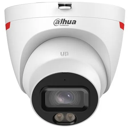 Dahua Camera supraveghere dome IP Dahua IPC-HDW2249T-S-LED-0280B-PRO, WizSense, 2MP, WizColor, LED alb, 30m, Audio, PoE, IP67