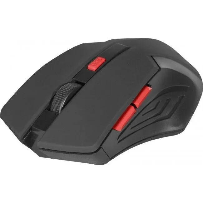 Defender Mouse Defender Accura MM-275 RF Wireless, 1600 DPI, Negru-Rosu