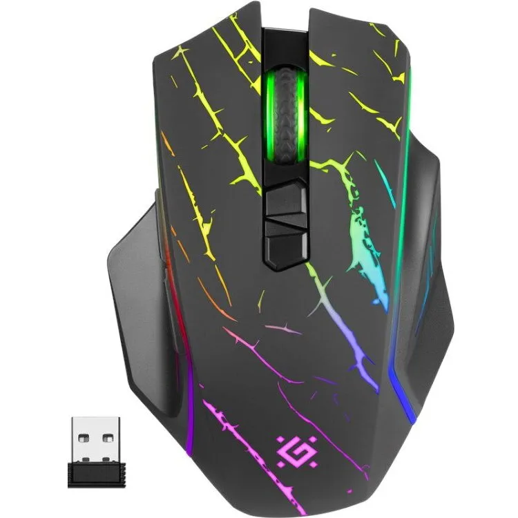 Defender Mouse Defender GM-503 Uran Optic RF Wireless RGB 3200DPI 8P Gri