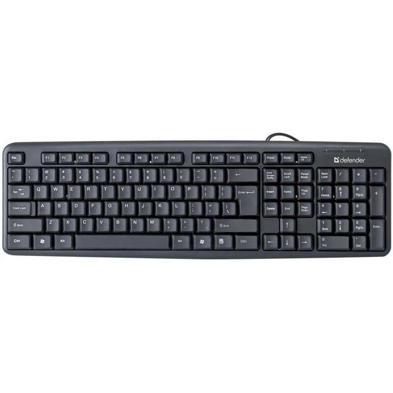 Defender Tastatura Defender 45518, Element HB-520 cu fir, USB, Neagra