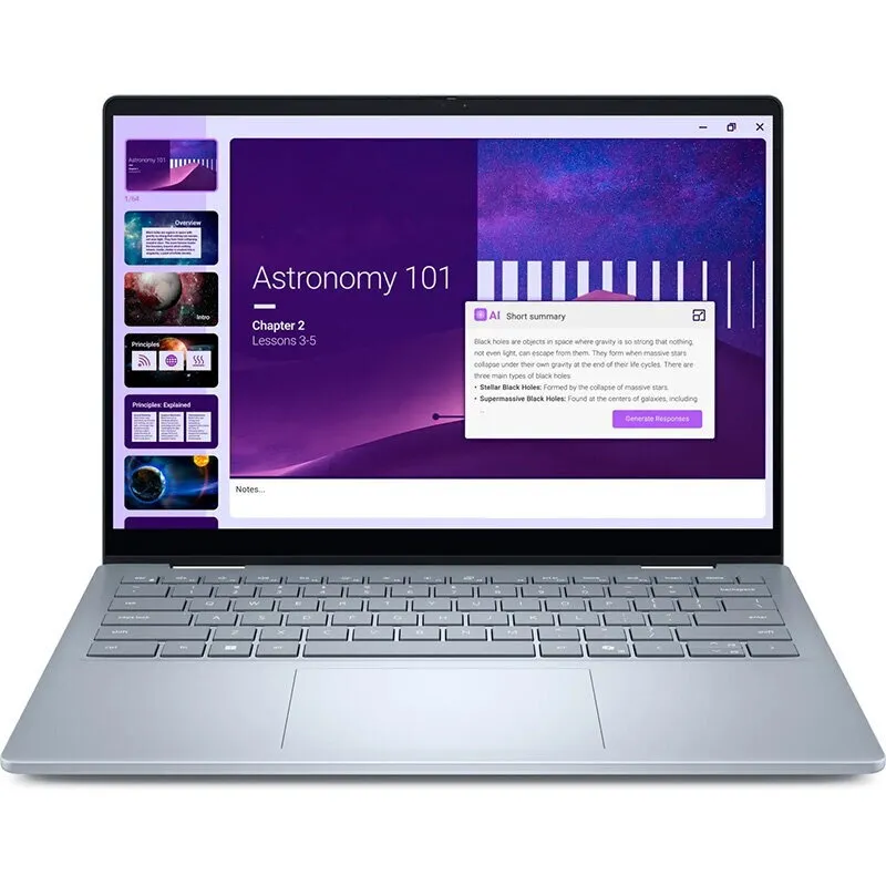 Dell Laptop 2 in 1 Dell Plus DB04250, Intel Core Ultra 5 226V, 14 inch WUXGA Touch, 16GB RAM, 512GB SSD, Windows 11 Pro, Albastru