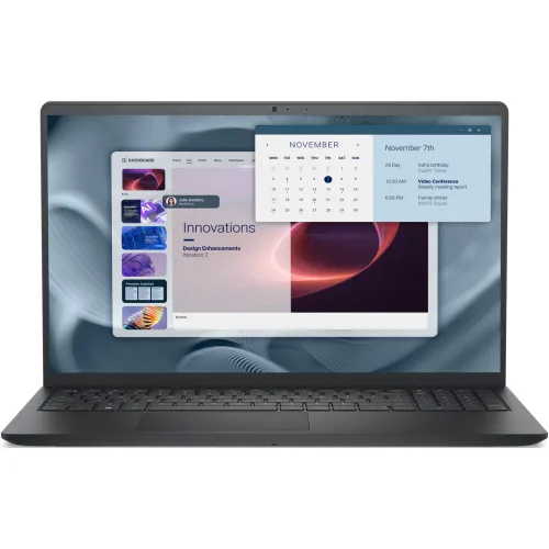 Dell Laptop Dell Pro 15 Essential PV15250, Procesor Intel® Core™ 3 100 pana la 4.70 GHz, 15.6 inch, Full HD, 8GB RAM, 512GB SSD, Intel Graphics, Linux, Negru