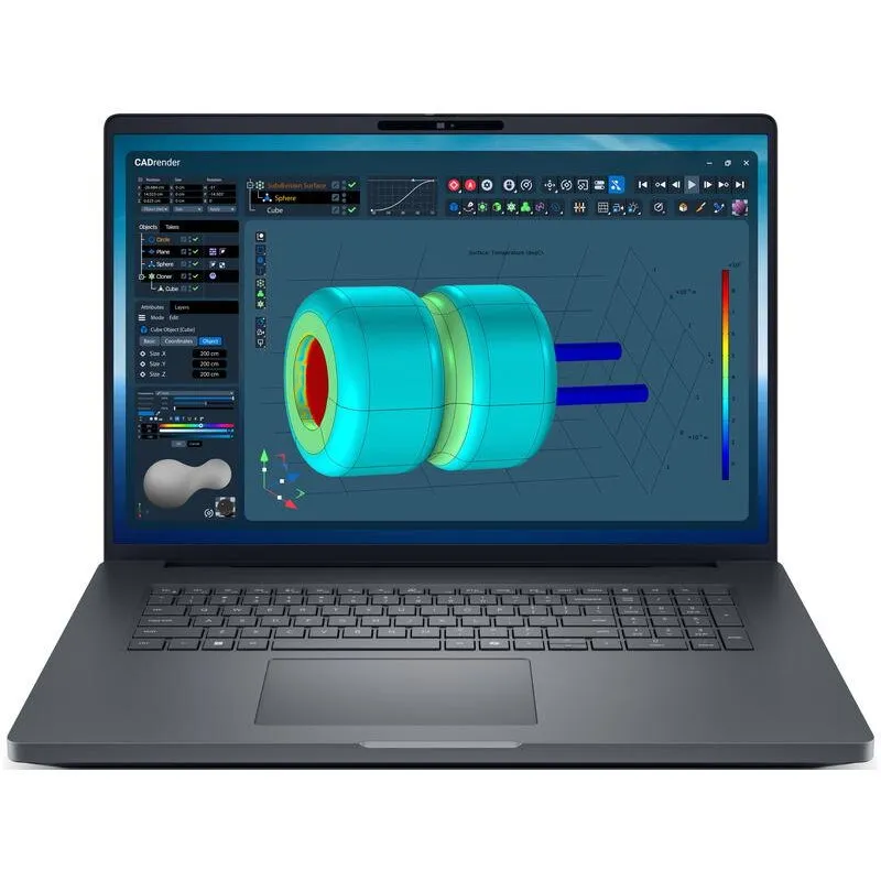 Dell Laptop Dell Pro Max 18 Plus MB18250, Procesor Intel® Core™ Ultra 7 265HX pana la 5.30 GHz, 18 inch, WQXGA, 32GB DDR5 CSODIMM, 1TB SSD, NVIDIA RTX PRO 2000 Blackwell 8GB, Windows 11 Pro, Gri