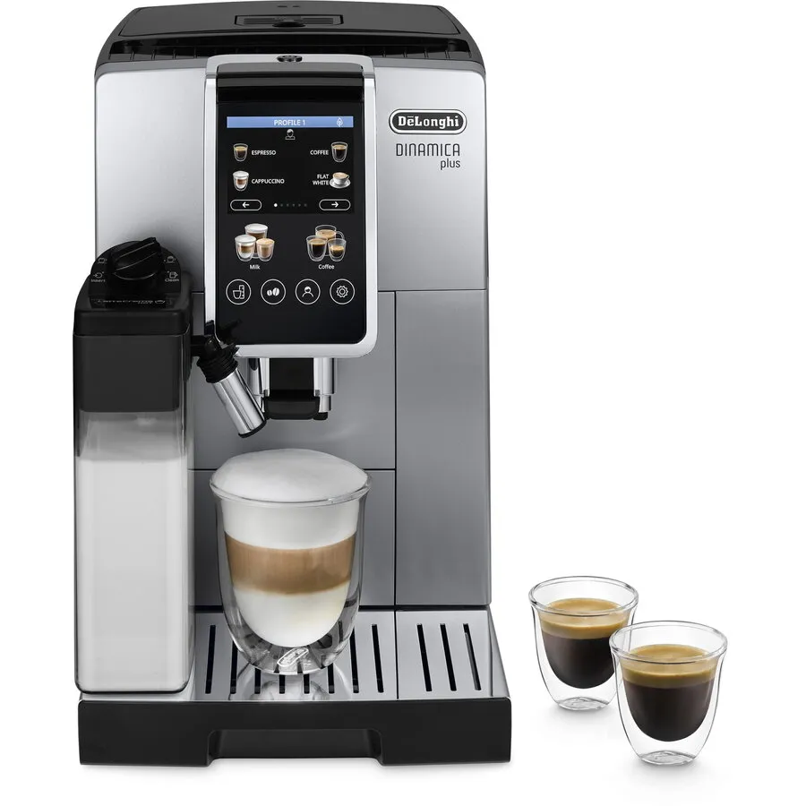 Delonghi Cafetiera automata DeLonghi ECAM 380.85.SB, 1450W, 19 bar, rezervor de apa 1,8 l, display tactil, Gri