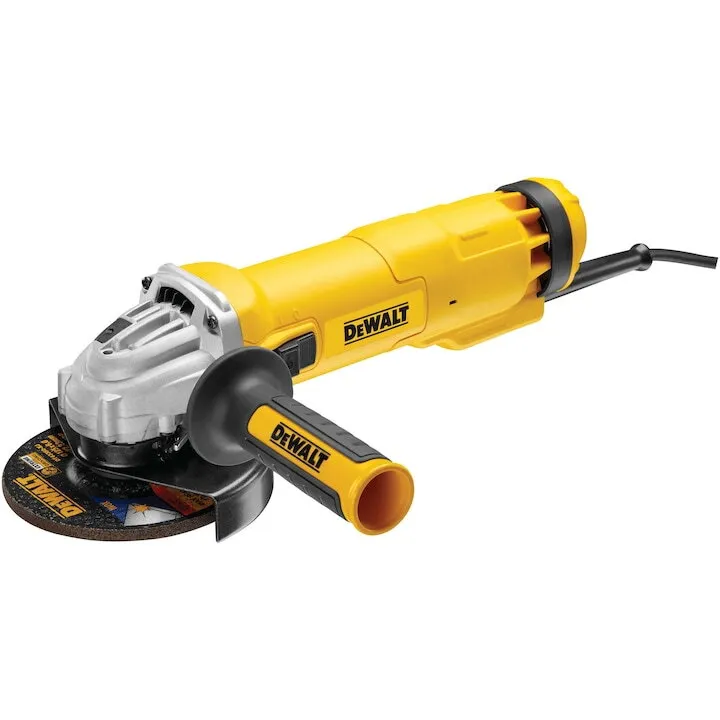 Dewalt Polizor unghiular (flex) electric DeWALT DWE4207, diametru disc 125mm, 1010 W putere nominala, turatie 11000 RPM, soft start, motor cu protectie particule abrazive, maner anti vibratii, sistem prindere M14, alimentare 220V, puternic si fiabil