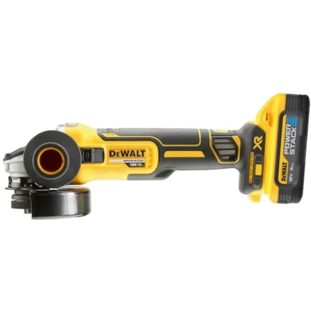 Dewalt Polizor unghiular (flex) pe acumulator DeWALT DCG405H2T, 18V XR, motor fara perii, 9000 RPM, diametru disc 125 mm, 2x acumulator Li-Ion 5 Ah POWERSTACK, frana electronica, ambreiaj electronic, cutie, incarcator rapid