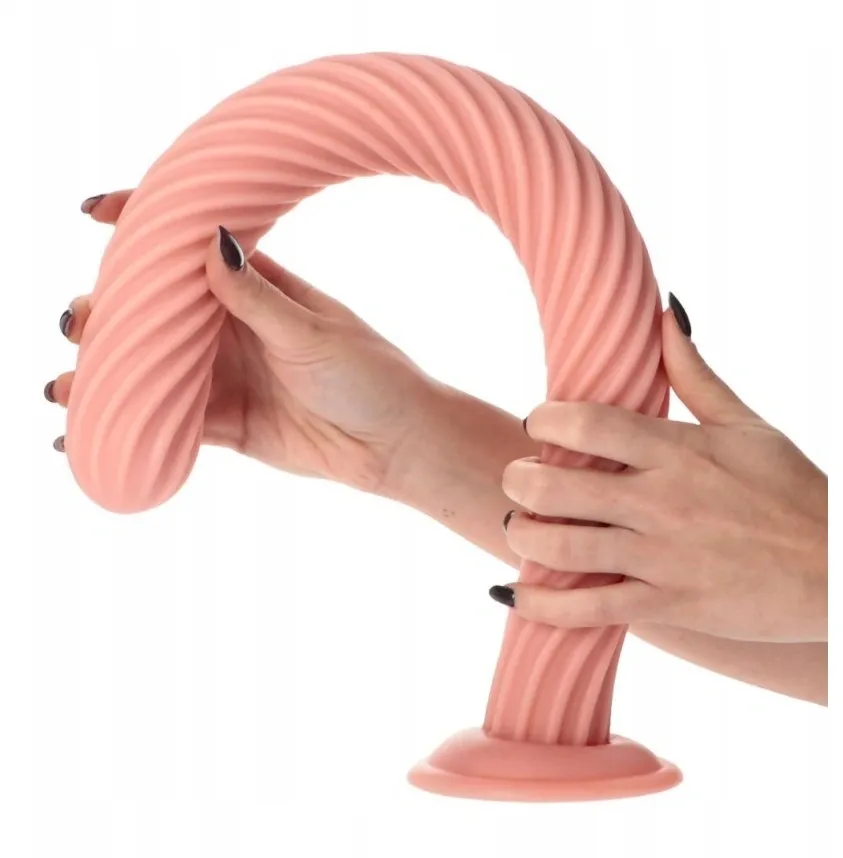 Dop Anal Gunung cu Ventuza, PVC, Natural, 51 cm