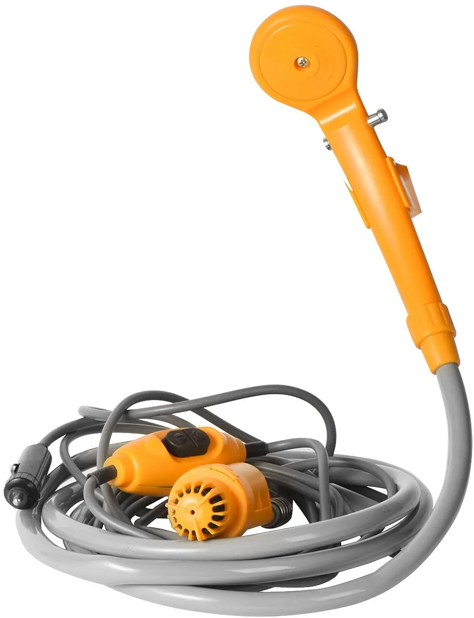 Dus Portabil AUTO pentru Camping cu Pompa de Apa  alimentare 12V + accesorii
