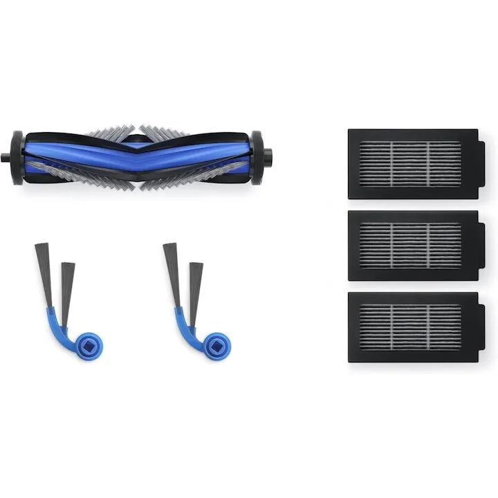 Ecovacs Kit service Ecovacs DKT060212, pentru Aspirator robot Ecovacs DEEBOT T30C, 1 perie principala, 2 perii laterale, 3 filtre antibacteriene