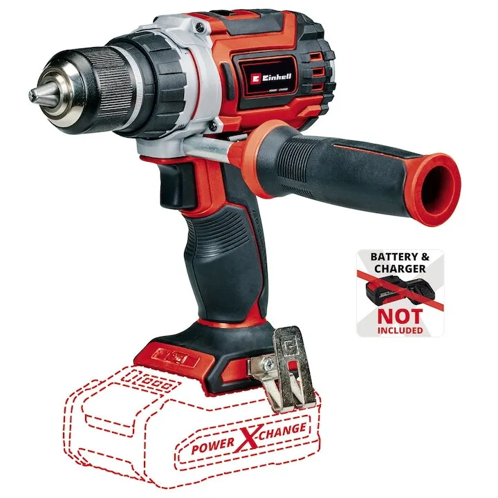 Einhell Masina de gaurit/insurubat (bormasina) pe acumulator Einhell Power X-Change TP-CD 18/60 Li BL Solo, 18 V, motor Brushless, 22 trepte de cuplu, 13 mm mandrina, 60 Nm, fara acumulator/incarcator