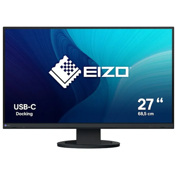 EIZO Monitor IPS LED EIZO FlexScan EV2720S-BK, 27 inch, WQHD, HDMI, DisplayPort, Boxe, Pivot, 5 ms, 60 Hz, Negru