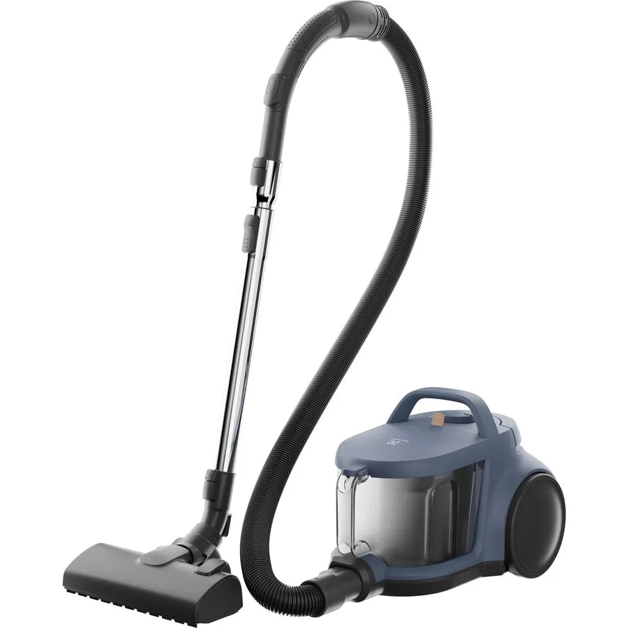 Electrolux Aspirator fara sac Electrolux 500 EL51C1LDB, 850 W, recipient praf 2l, filtrare HEPA, raza de actiune 9 m, perie premium AllFloor, tub metalic telescopic cu blocare, albastru denim/negru